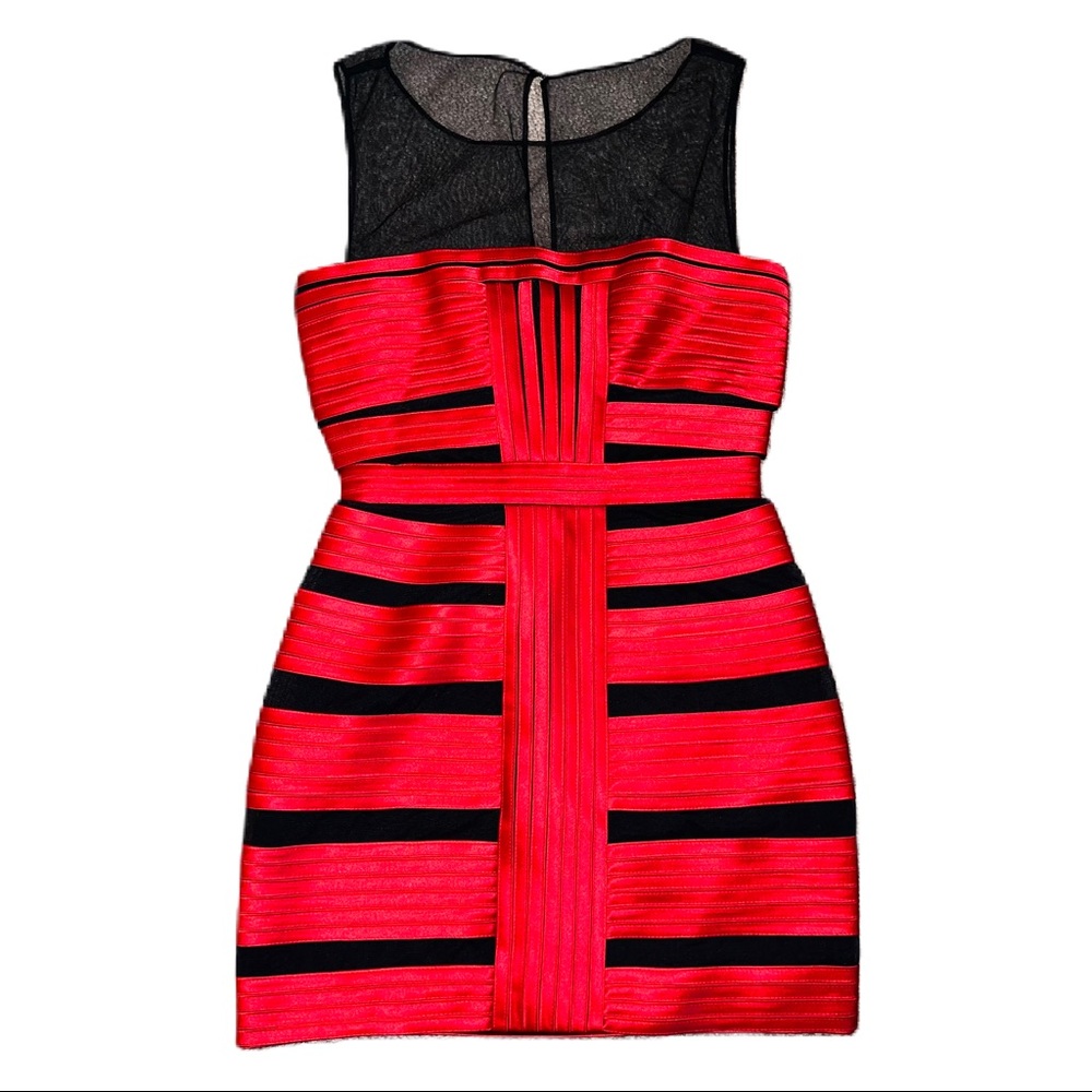 BCBGMaxAzria Red Cocktail Mini Dress - Women's Size 0